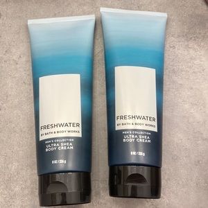 Bath and Body works set of 2 freshwater body cream